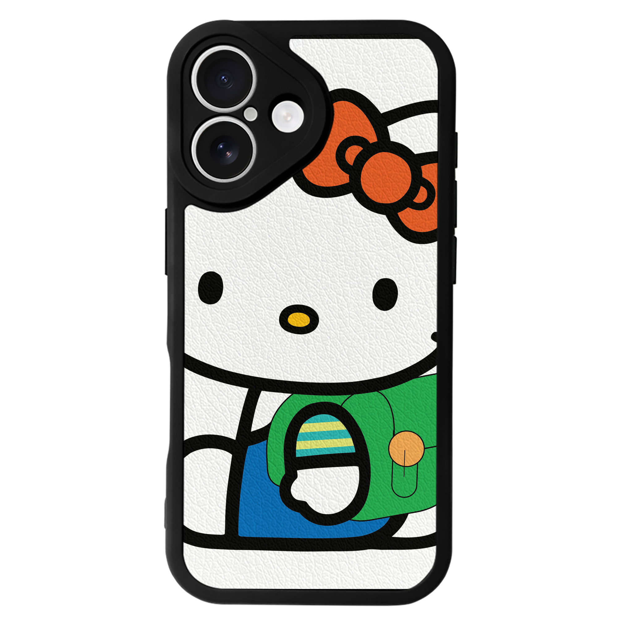 （画像用） Hello Kitty ハローキティ 【iPhone 16シリーズ対応】シリコンスマホケース（レザー調） 材質：シリコン